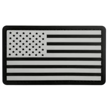 PVC US Flag Patch With Hook Back