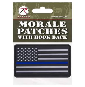 PVC US Flag Patch With Hook Back