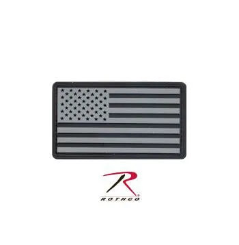 PVC US Flag Patch With Hook Back