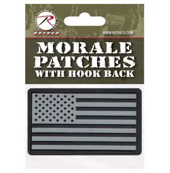 PVC US Flag Patch With Hook Back