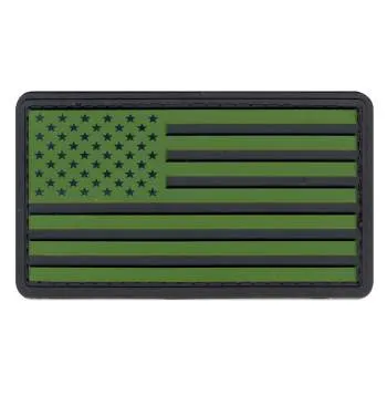 PVC US Flag Patch With Hook Back