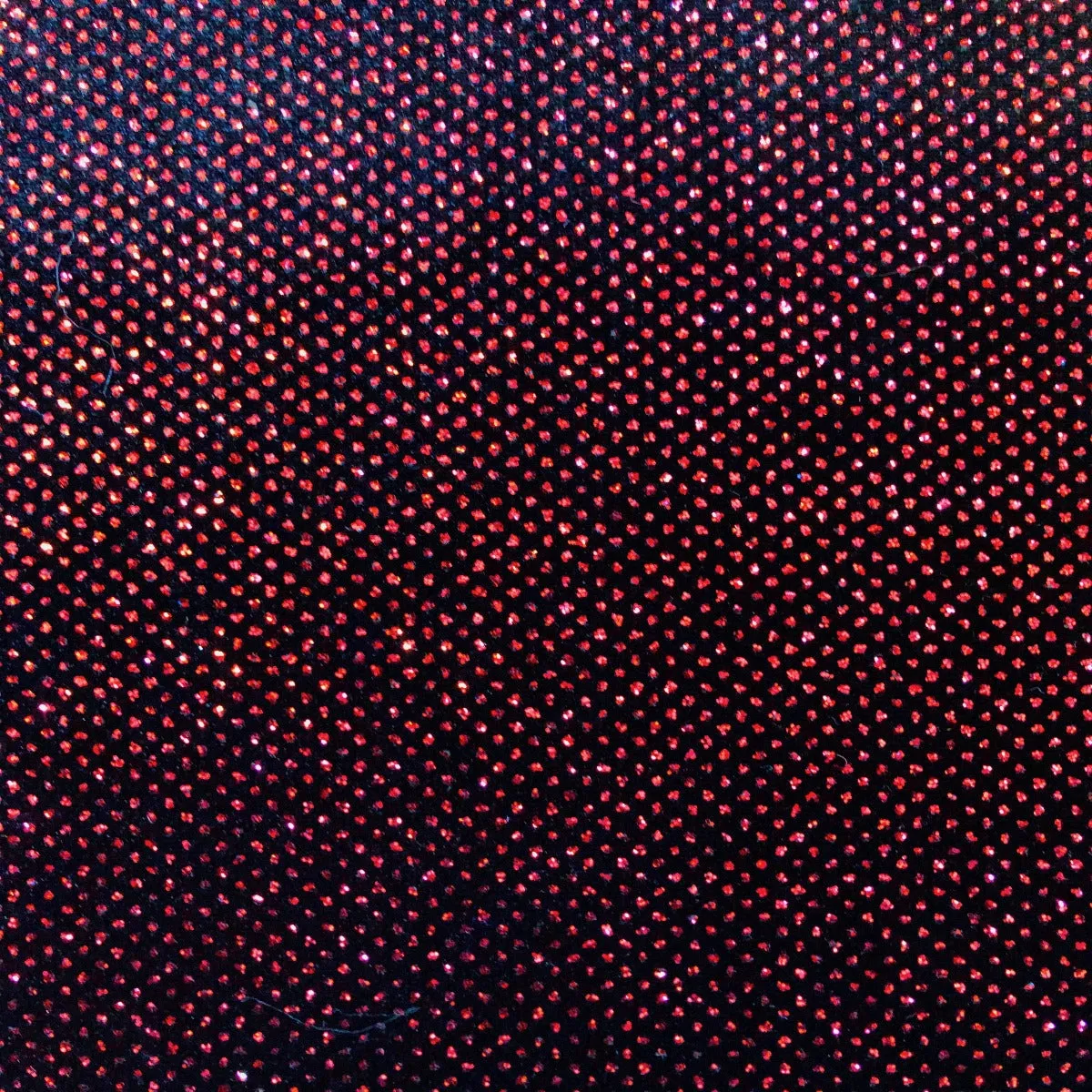 Red Sparkle Glitter Lurex Stretch Velvet Fabric