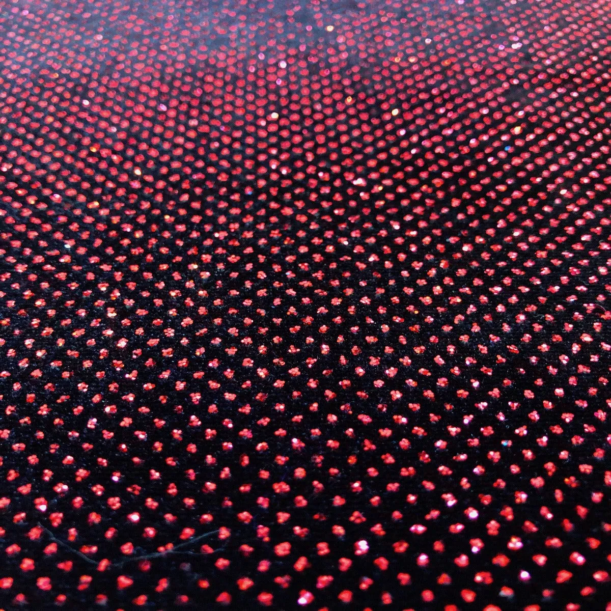 Red Sparkle Glitter Lurex Stretch Velvet Fabric