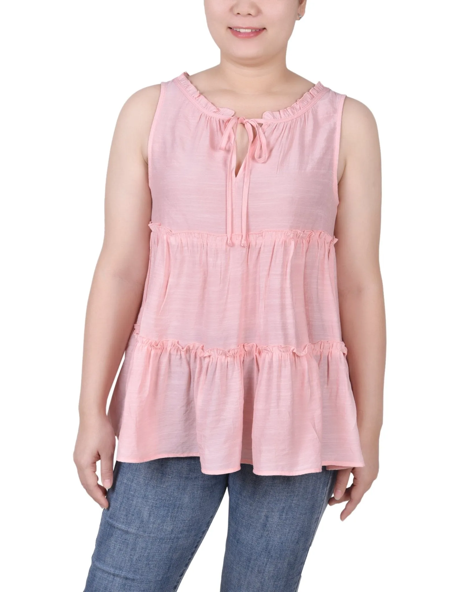 Sleeveless Tiered Blouse - Petite