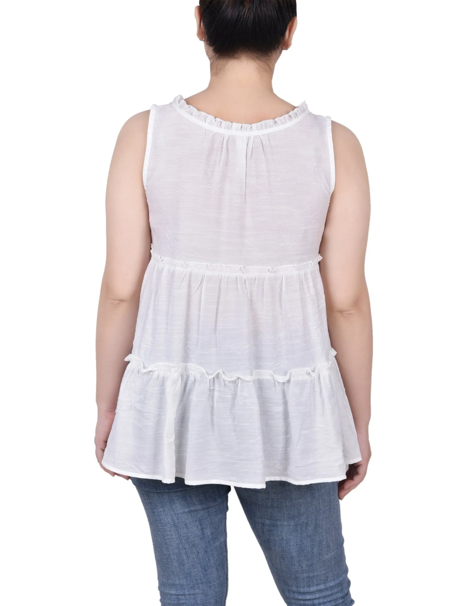 Sleeveless Tiered Blouse - Petite