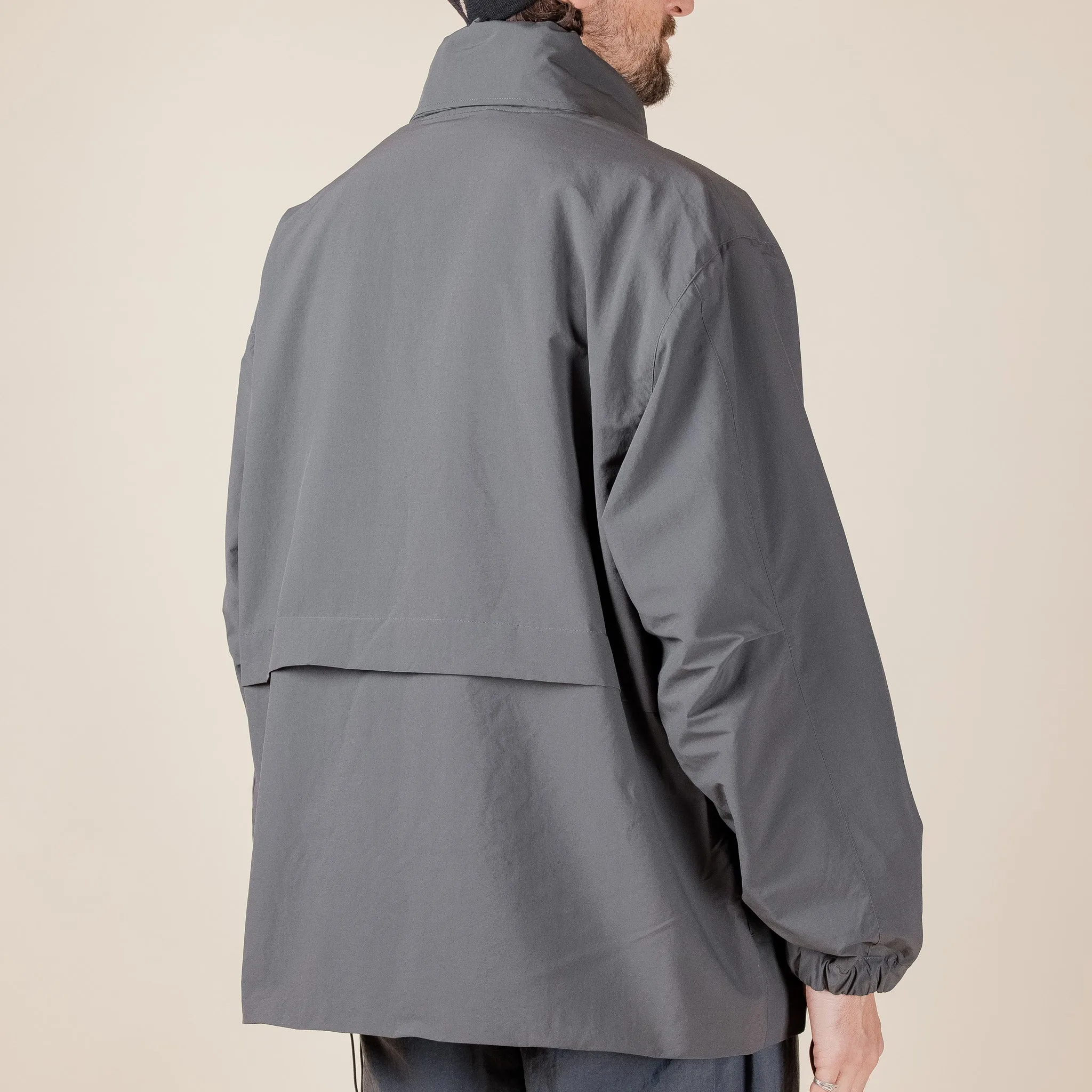 Still by Hand - Stand Collar Field Jacket - Blue Grey