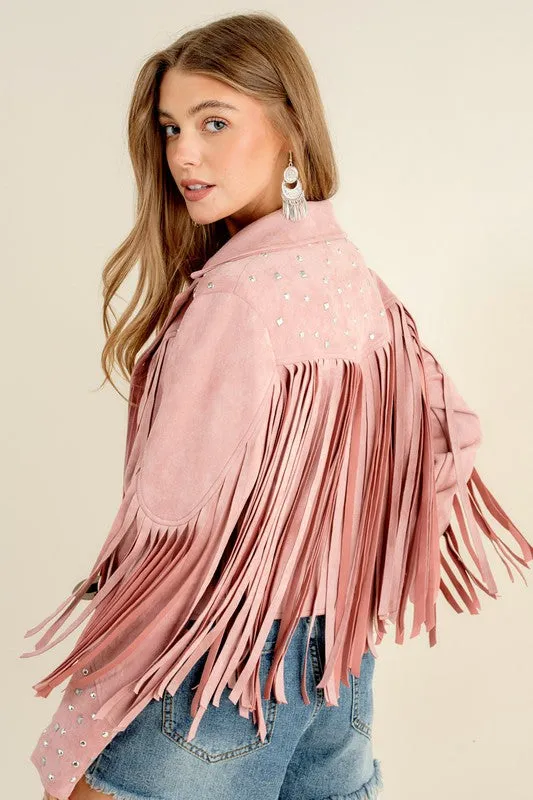 Studded Fringe Western Jacket (3 Colors)