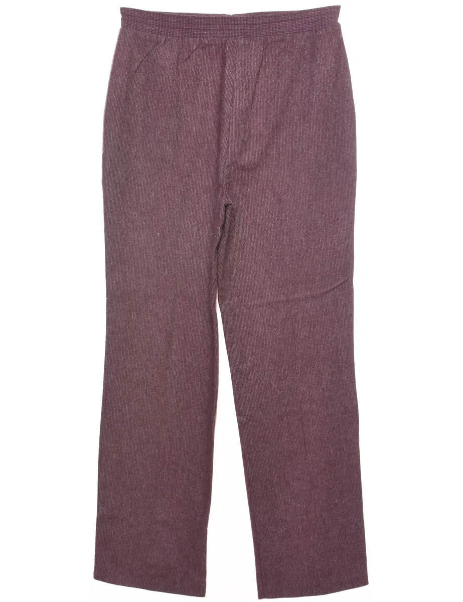 Tapered Plum Casual Trousers  - W30 L31