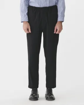 TAPERED TWILL EASY PANTS / BLACK