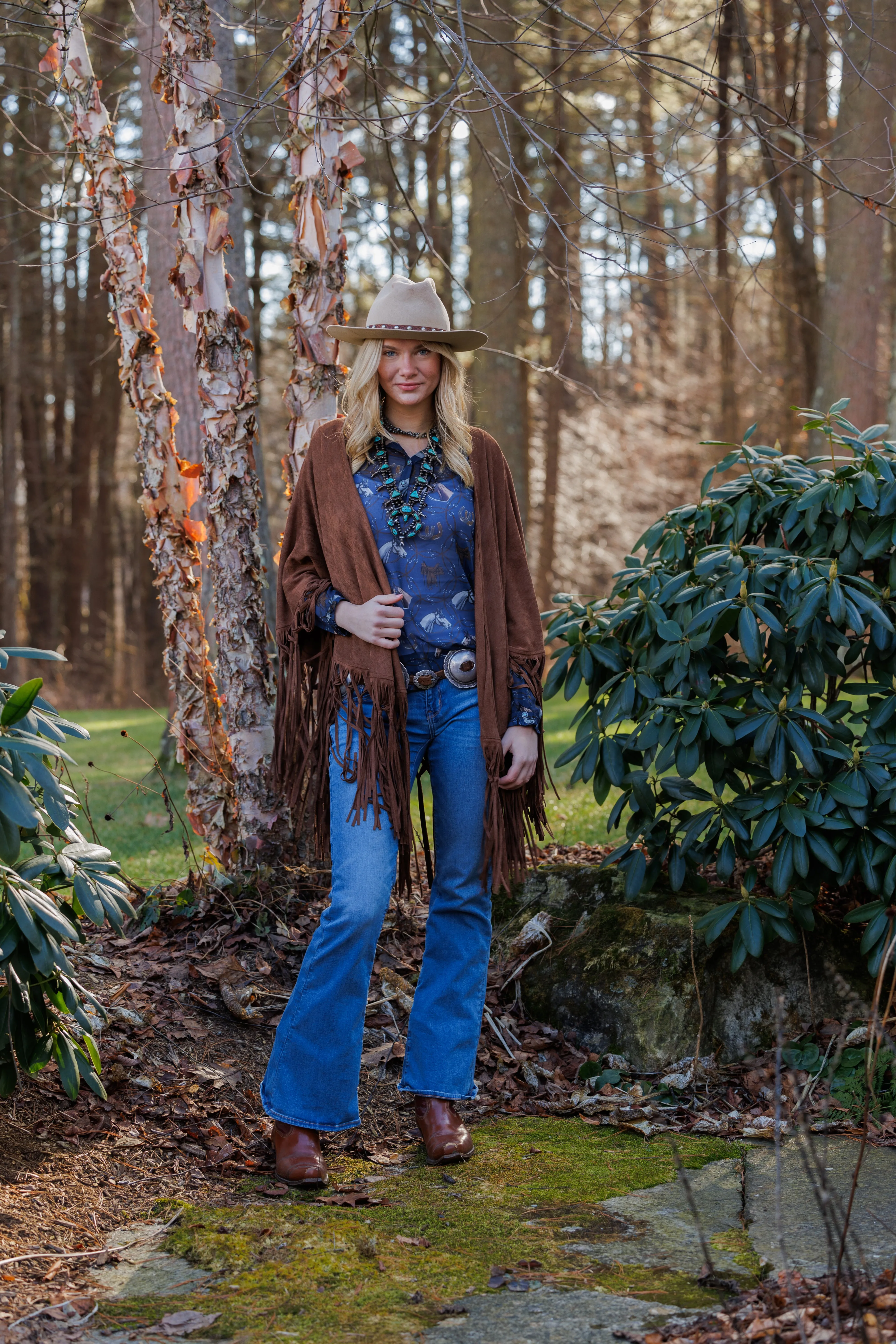 Tasha Polizzi Chambray Saratoga Blouse