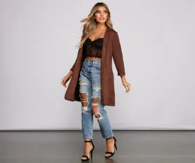 TastyHottie - A Chic Look Faux Suede Blazer