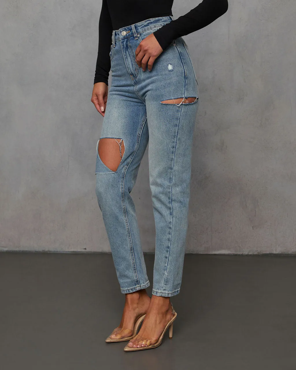 Vara High Distressed Jeans