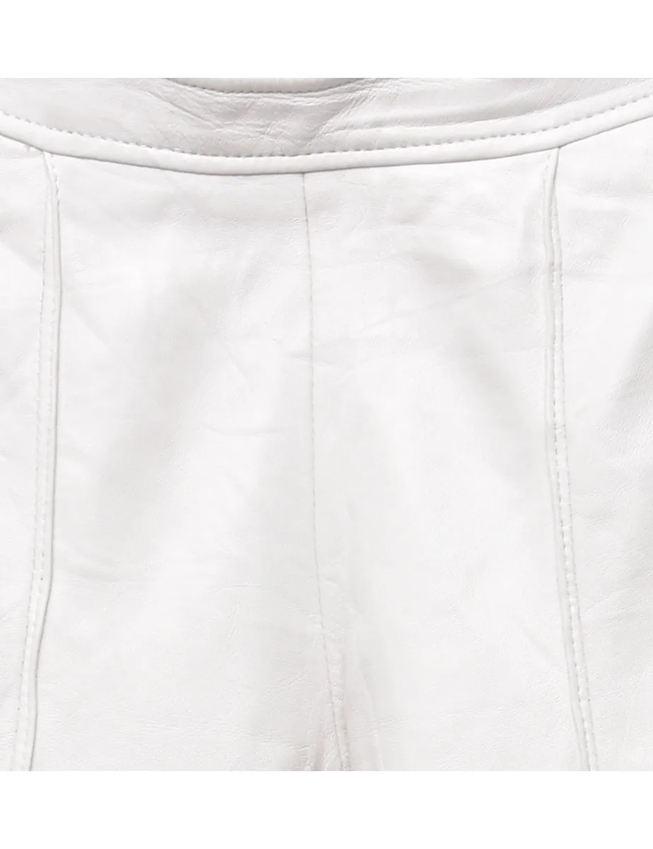 White Leather Trousers - W28 L22